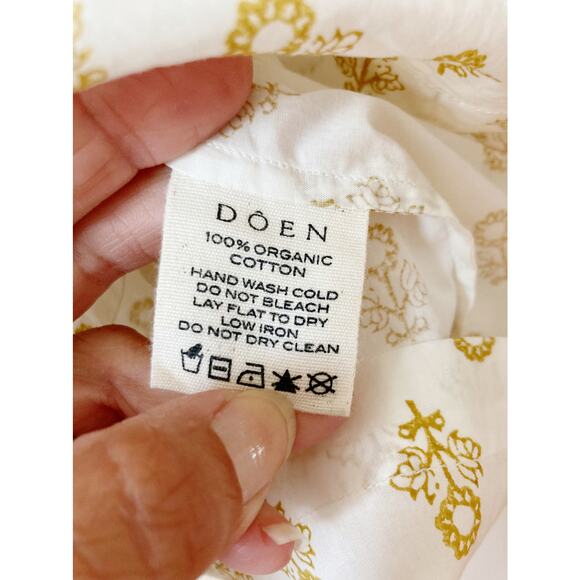 DOEN Shore Top Cream Sunflower Block Print L - Picture 6 of 9